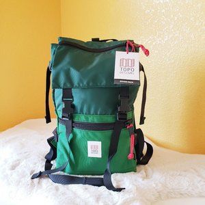 Topo Designs Rover Pack Classic Rover Backpack Cinch Top knapsack- NWT- Forest